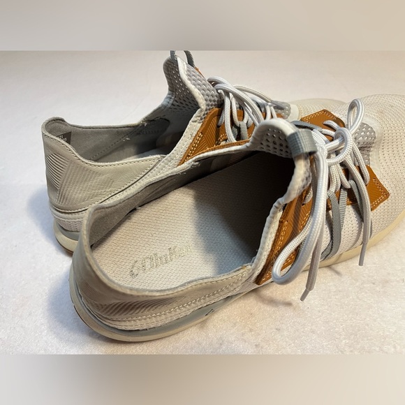 Olukai Mio Li Men’s Size 14 Mist Grey Brown Leather Casual Sneaker Shoe - Picture 6 of 14